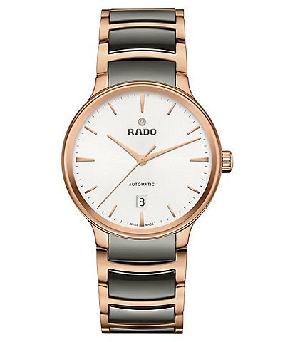 RADO Unisex Centrix Automatic Two Tone Stainless Steel Bracelet Watch