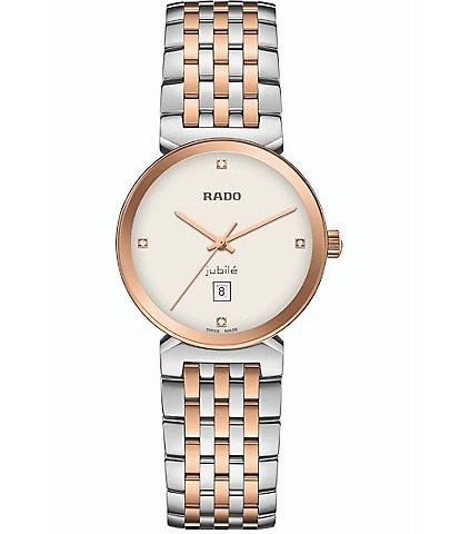 RADO Unisex Florence Classic Diamonds Quartz Analog Two-Tone Stainless Steel Bracelet Watch