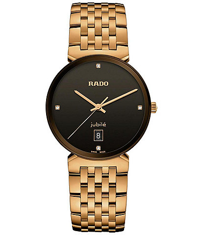 RADO Unisex Florence Classic Quartz Analog Gold Stainless Steel Bracelet Watch