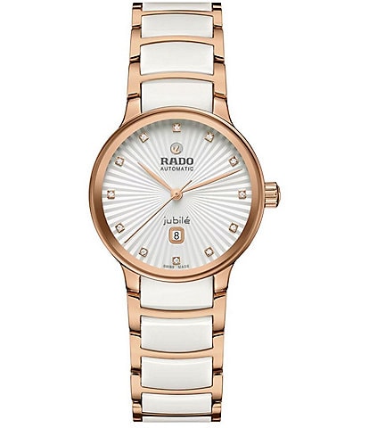 RADO Women's Centrix Diamonds Automatic Two Tone Stainless Steel Bracelet Watch
