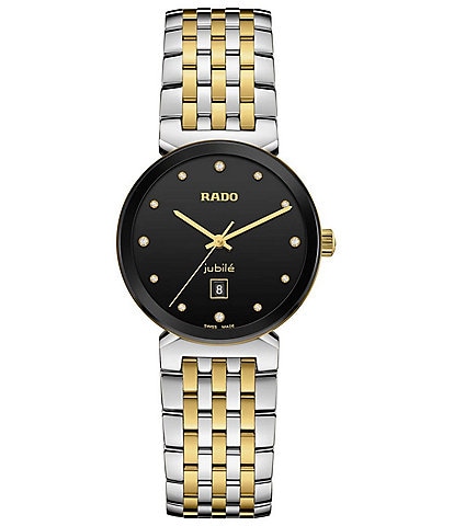 RADO Women's Florence Classic Diamonds Quartz Analog Two Tone Stainless Steel Bracelet Watch