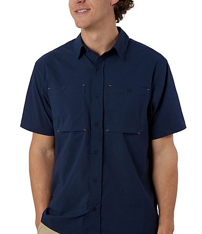 Rainforest Performance Stretch Tracker Short Sleeve Woven Shirt