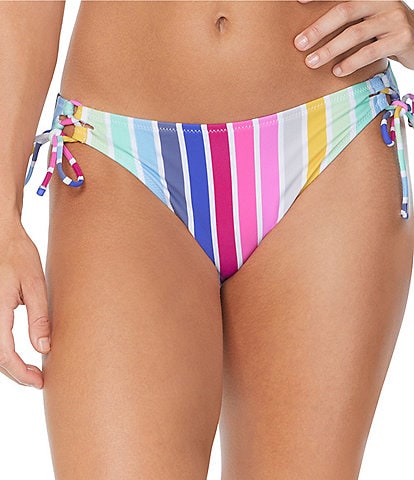 Raisins After The Rain Sweet Side Rainbow Multi Stripe Print Swim Bottom