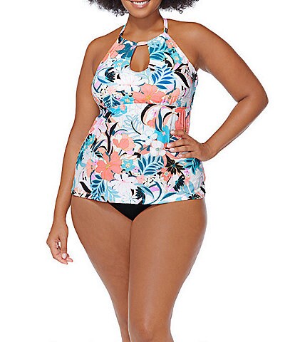 dillards womens plus swimsuits