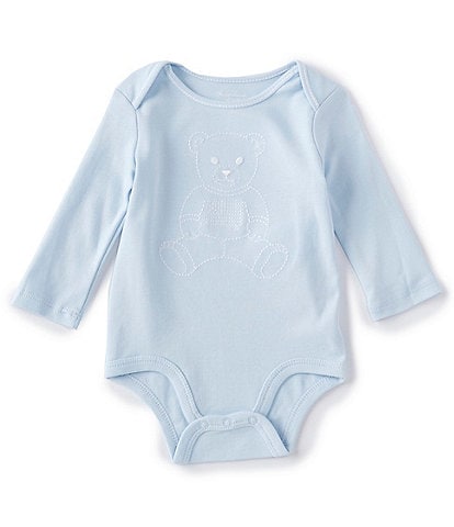 Ralph Lauren Baby Boys 3-12 Months Long-Sleeve Embroidered Polo Bear Bodysuit
