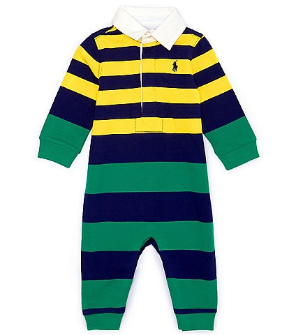 Ralph Lauren Baby Boys 3-12 Months Long-Sleeve Striped Jersey Coverall