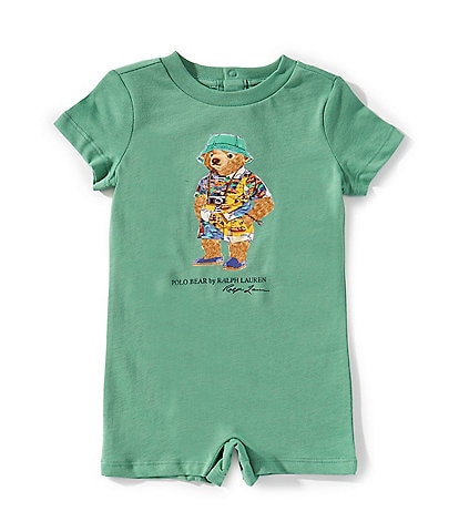 Ralph Lauren Baby Boys 3-12 Months Polo Bear Graphic One-Piece Shortall