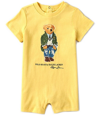 Ralph Lauren Baby Boys 3-12 Months Short-Sleeve Polo Bear Jersey Shortall