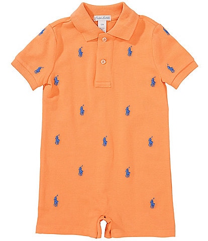 Ralph Lauren Baby Boys 3-12 Months Short-Sleeve Polo Pony Mesh Shortall