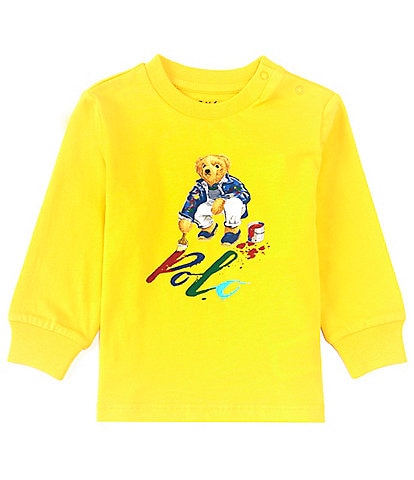 Ralph Lauren Baby Boys 3-24 Months Long Sleeve Polo Bear Jersey T-Shirt