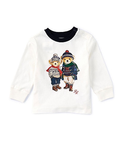 Ralph Lauren Baby Boys 3-24 Months Long Sleeve Polo Bear Jersey T-Shirt