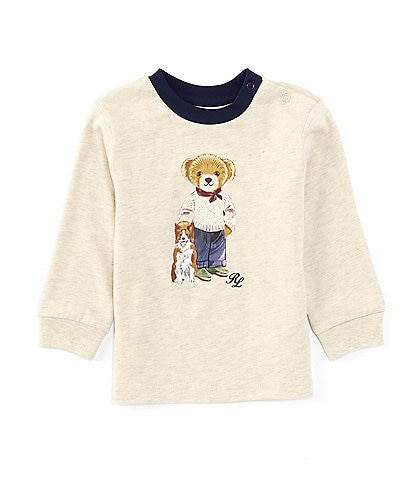 Ralph Lauren Baby Boys 3-24 Months Long Sleeve Polo Bear Jersey T-Shirt