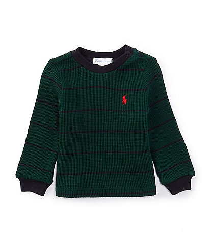 Ralph Lauren Baby Boys 3-24 Months Long-Sleeve Striped Waffle-Knit T-Shirt