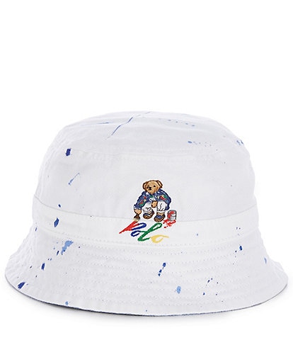 Ralph Lauren Baby Boys 3-24 Months Paint-Splatter Polo Bear Bucket Hat