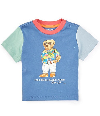 Ralph Lauren Baby Boys 3-24 Months Short Sleeve Colorblocked Polo Bear T-Shirt