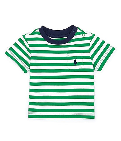 Ralph Lauren Baby Boys 3-24 Months Short Sleeve Crewneck Striped Jersey T-Shirt