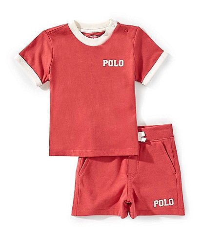 Ralph Lauren Baby Boys 3-24 Months Short-Sleeve Logo Jersey T-Shirt & French Terry Shorts Set