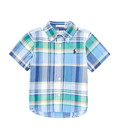 Ralph Lauren Baby Boys 3-24 Months Short-Sleeve Plaid Woven Shirt
