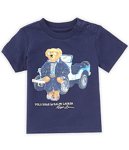 Ralph Lauren Baby Boys 3-24 Months Short Sleeve Polo Bear & Vehicle Jersey T-Shirt