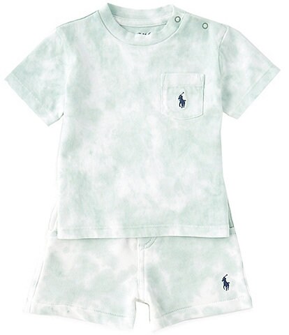 Ralph Lauren Baby Boys 3-24 Months Short Sleeve Washed Jersey Tee & Fleece Shorts Set