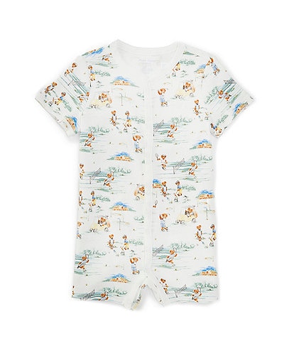 Ralph Lauren Baby Boys 3-9 Months Short-Sleeve Polo Bear Interlock Shortall