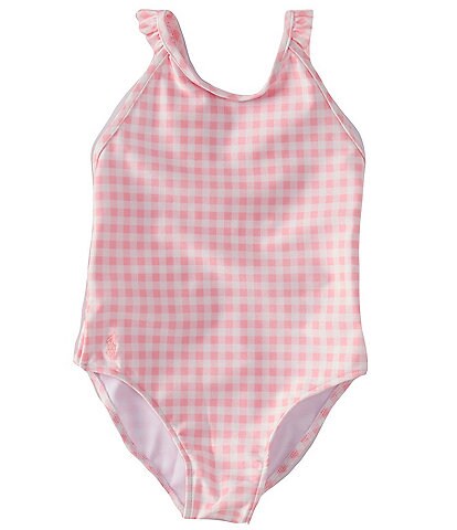 Ralph Lauren Baby Girls 3-24 Months Gingham Ruffled One-Piece Swimsuit