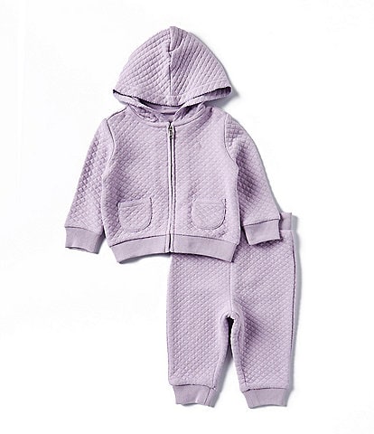 Ralph Lauren Baby Girls 3-24 Months Long Sleeve Quilted Hooded Jacket & Jogger Pant Set