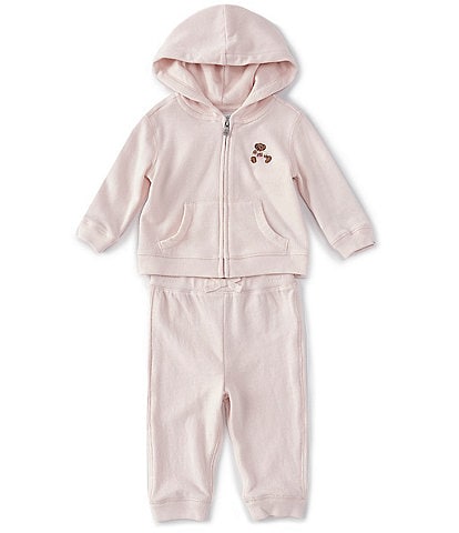 Ralph Lauren Baby Girls 3-24 Months Polo Bear Terry Fleece Hoodie & Pant Set