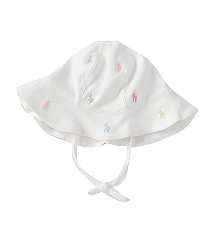 Ralph Lauren Baby Girls 3-24 Months Polo Pony Interlock Hat