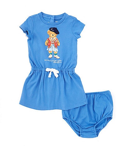 Ralph Lauren Baby Girls 3-24 Months Short-Sleeve Polo Bear Jersey Dress