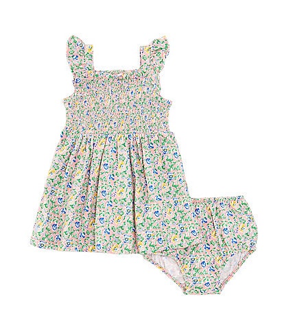 Ralph Lauren Baby Girls 3-24 Months Sleeveless Floral Smocked Dress