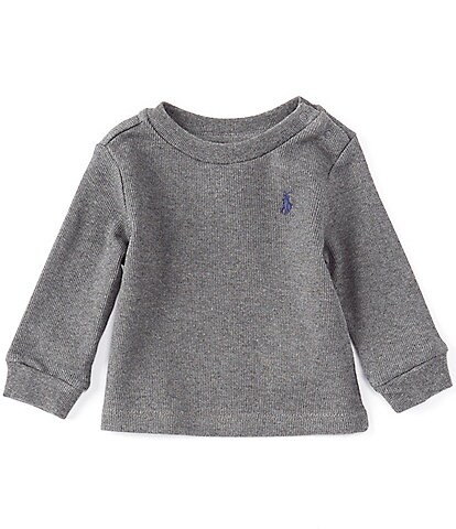 Ralph Lauren Baby Boys 3-24 Months Long-Sleeve Striped Waffle-Knit Tee |  Dillard's