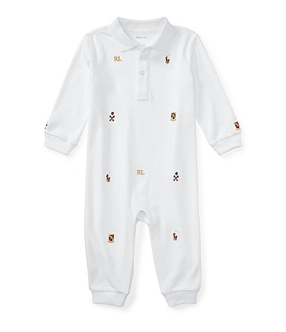 Ralph Lauren Baby Boys Newborn-12 Months Embroidered Schiffli Coverall