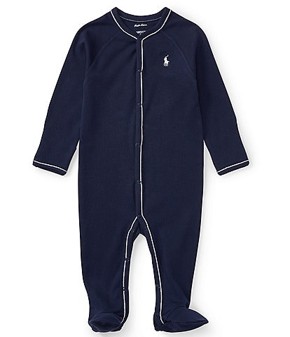 Ralph Lauren Baby Boys Newborn-9 Months Solid Footed Coverall