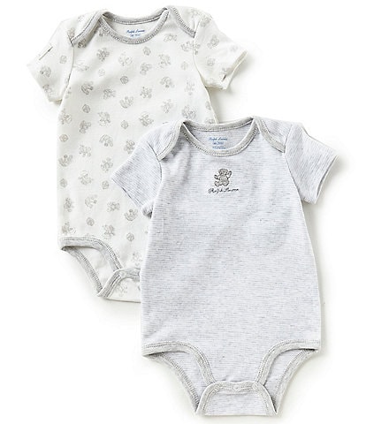 Ralph Lauren Baby Newborn-24 Months Short Sleeve Toy Print Bodysuits 2-Pack