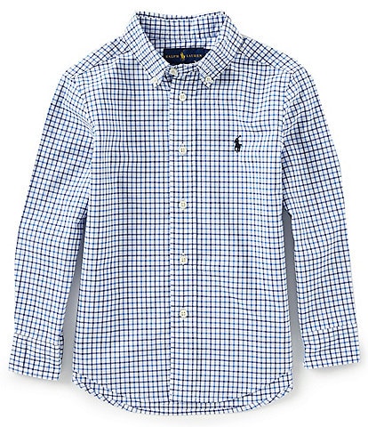 Polo Ralph Lauren Little Boys 2T-7 Long-Sleeve Checked Plaid Poplin Shirt