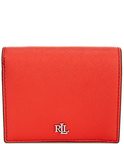 Ralph Lauren Crosshatch Leather Compact Wallet