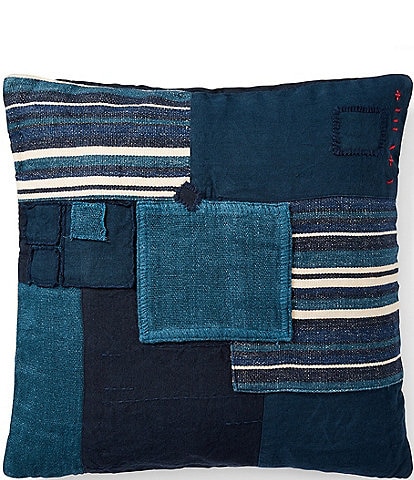 Ralph Lauren Journey's End Collection Stover Patchwork Square Pillow