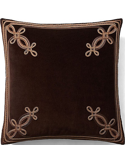 Ralph Lauren Ludlow Collection Caldwell Soutache Embroidered Square Pillow