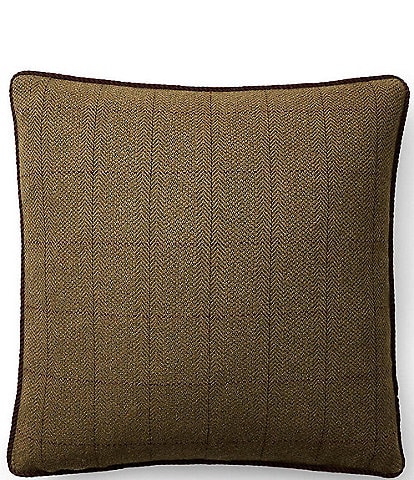 Ralph Lauren Palazzo Collection Chesworth Wool Herringbone Square Pillow