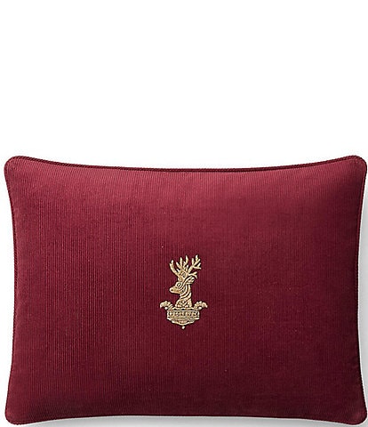 Ralph Lauren Palazzo Collection Nortonbury Embroidered & Sequined Corduroy Rectangular Pillow