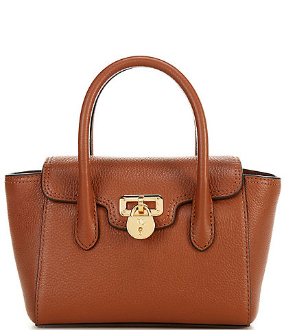 Ralph Lauren Pebbled Leather Small Tanner Satchel