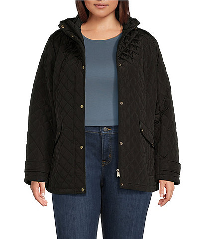 Dillards plus size coats best sale