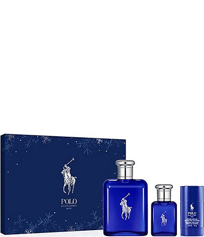 Ralph Lauren Polo Blue Eau de Toilette 3-Piece Men's Fragrance Gift Set