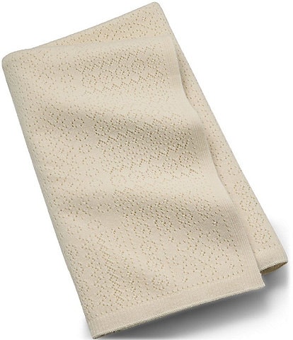 Ralph Lauren Shields Lambswool Pointelle Knit Throw