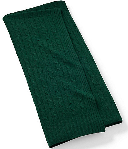 Ralph Lauren The Iconic Cable Cashmere Throw Blanket