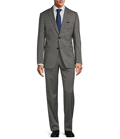 Ralph Ralph Lauren Black And White TIC Athletic Fit Wool Stretch 2-Piece Suit
