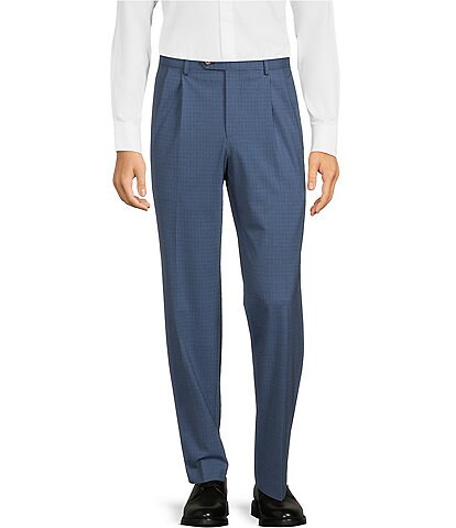 Ralph Ralph Lauren Classic Fit Pleated Checked Dress Pants
