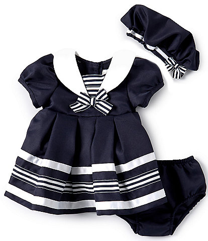 Rare Editions Baby Girls 3-24 Months Short Sleeve Sailor Fit & Flare Dress