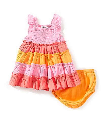 Rare Editions Baby Girls Newborn-24 Months Sleeveless Color Block Fit-And-Flare Dress